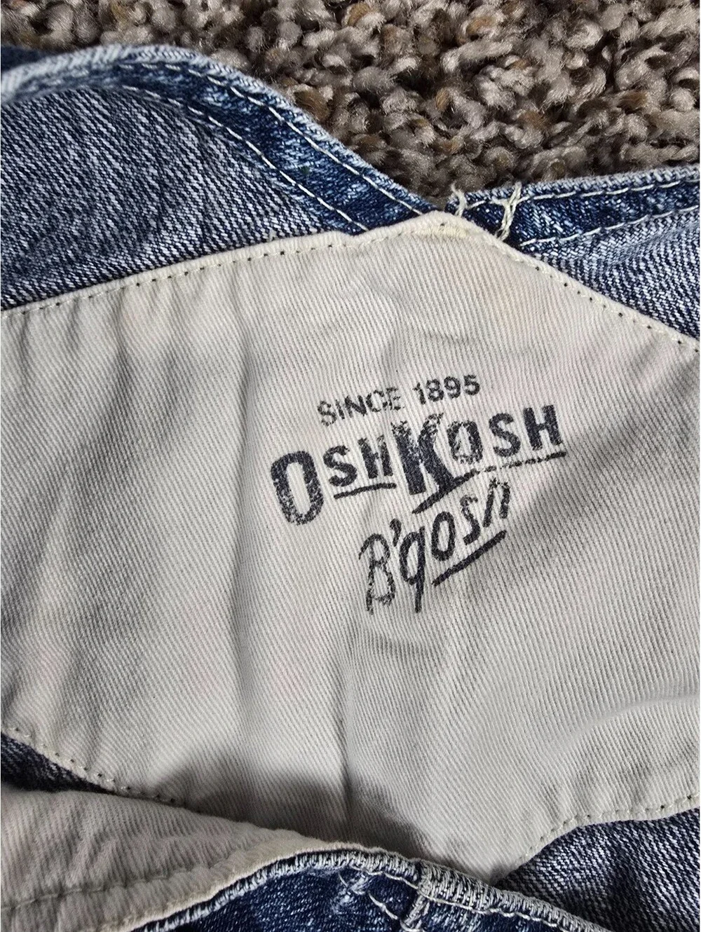 vintage OshKosh B'Gosh denim Vestbak jumper dress Girls Sz 5 Blue Jean